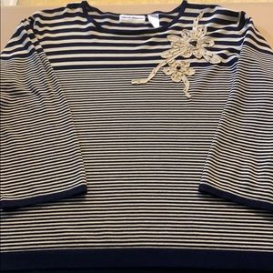 Alfred Dunner 3/4 sleeve length sweater. Size 2X